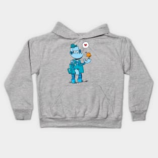 Robot in love Kids Hoodie